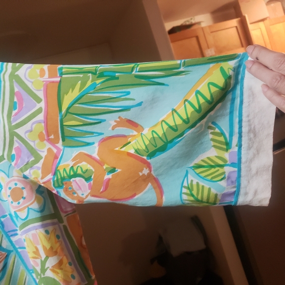 Bob Mackie Wearable Art Silk Open Front Kimono Top Cats Monkeys Fruit Fish sz S - Picture 11 of 16